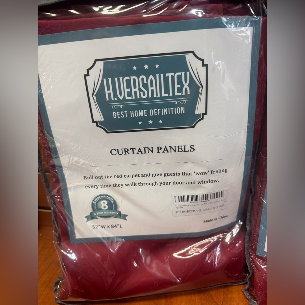 H.VERSAILTEX Luxurious Red Curtain Panels - Picture 3 of 5